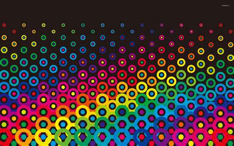 Colorful Retro Circles Wallpaper Vector Wallpapers 18628