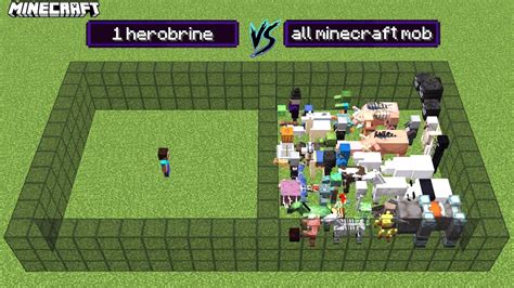 Herobrine Vs All Mobs In Minecraft Herobrine Vs All Creepypasta Mobs