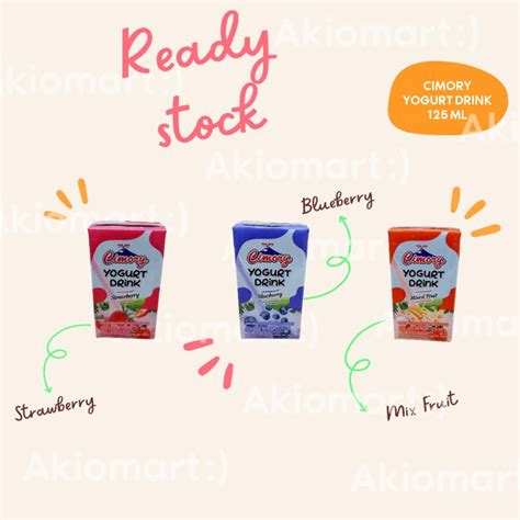 Jual Cimory Yogurt Drink Minuman Yogurt Rasa Blueberry Strawberry Mixed Fruit 125 Ml Shopee