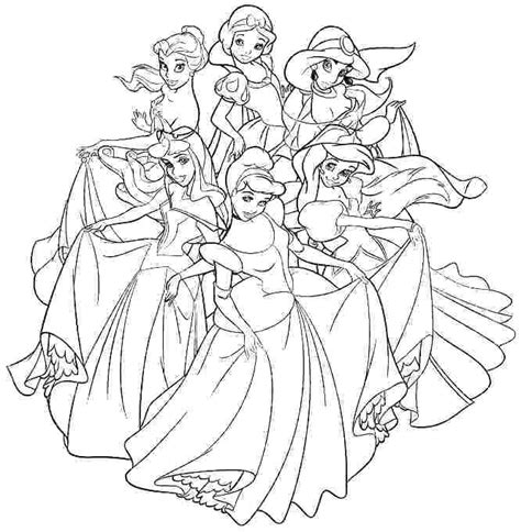 All Princess Coloring Pages At Getdrawings Free Download