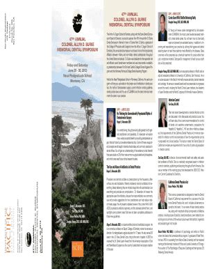 Fillable Online Dental Pacific Burke Dental Symposium Brochure Arthur