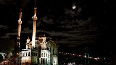 Wallpaper 1920x1080 Px Beauty City Cloud Istanbul Moon Night