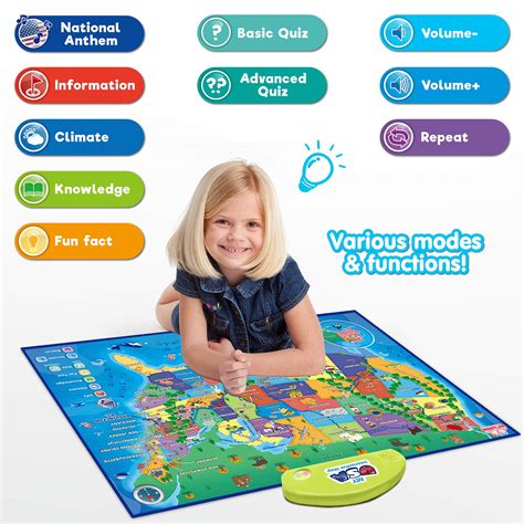 Best Learning I Poster My Usa Interactive Map Educational Talking Toy