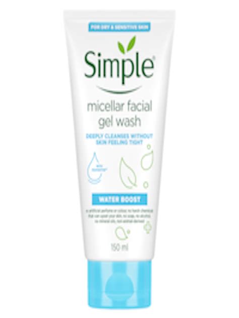 Buy Simple Water Boost Micellar Facial Gel Wash For Dry Sensitive Skin ...