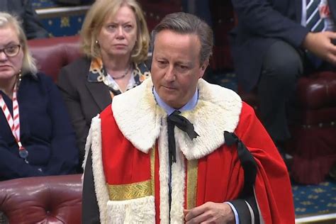 David Cameron takes seat in House of Lords after Foreign Secretary ...