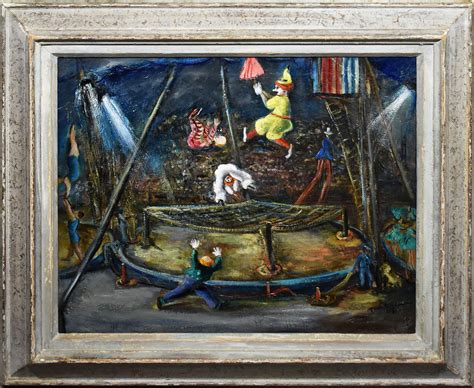 Hugh Lauren Mills - Antique American Modernist WPA Ashcan Staten Island Ferry Ride 1920 Oil ...