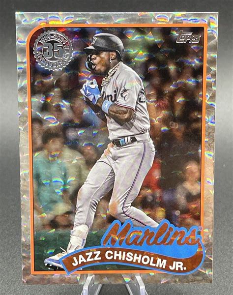 2024 Topps Jazz Chisholm Jr 89B 5 1989 35th Anniversary Mega Box Foil