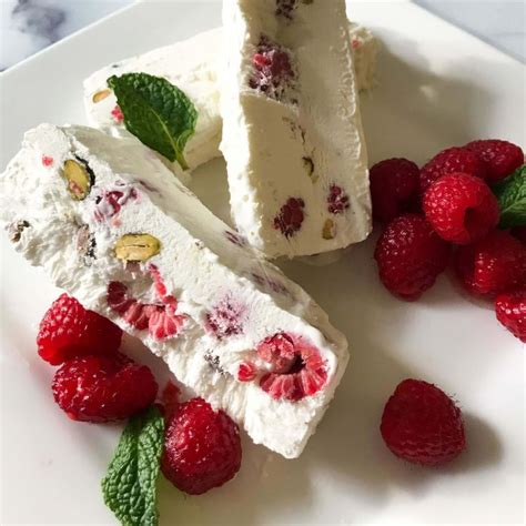 Raspberry And Pistachio Semifreddo Recipe Semifreddo Raspberry Great Desserts