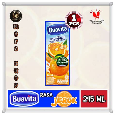 Jual Jus Buavita Rasa Jeruk Kotak Juice Orange 245 Ml Kemasan