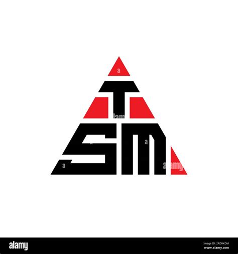 Logo De Lettre Triangle Tsm Avec Forme De Triangle Monogramme De Logo