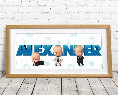 Boss Baby Name Art / the Boss Baby / Boss Baby Nursery Decor / | Etsy UK