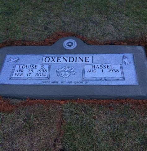 Double Companion Grey Granite Marker With Granite Vase With Concrete