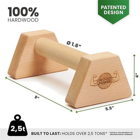 Woodpower Powerbars Holz Parallettes Gelenkschonende Liegest Tzgriffe