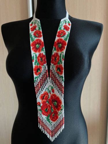 Ukrainian Handmade Jewelry Beaded Necklace Gerdan Ukraine Ebay