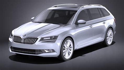 D Skoda Superb Kombi Vray Cgtrader