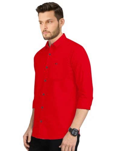 Cotton Plain Casual Shirt For Men Full Sleeves At Rs 299 In Surat Id