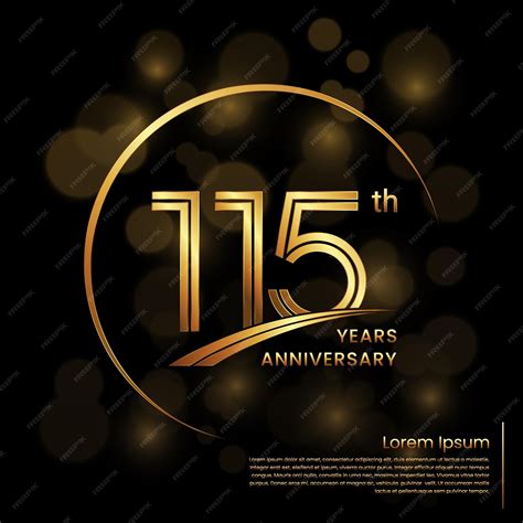 Premium Vector 115th Anniversary Logo Design With Double Line Numbers