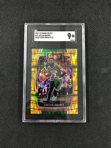 Panini Select Jaylen Brown Gold Flash Prizm Sgc Pop