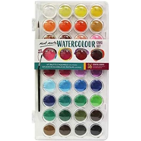 Kit De Peinture Aquarelle 36 Pigmentations Brillantes Avec Pinceau