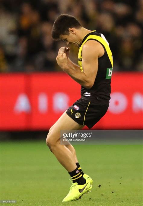 Trent Cotchin Of The Tigers Celebrates After The Tigers Defeated The