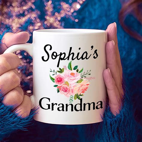 Personalized Grandma Mug Custom Grandmom Mug Customized Nana Etsy