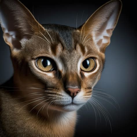 Foto de estúdio retrato de gato oriental fofo curiosidade e