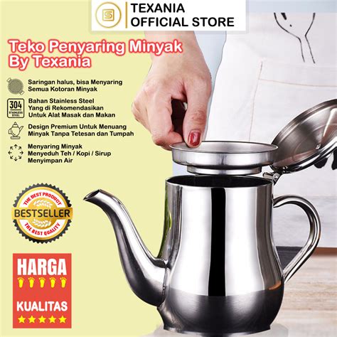 Jual TEXANIA Teko Penyaringan Minyak Gelas Teko Teko Air Teko Kopi