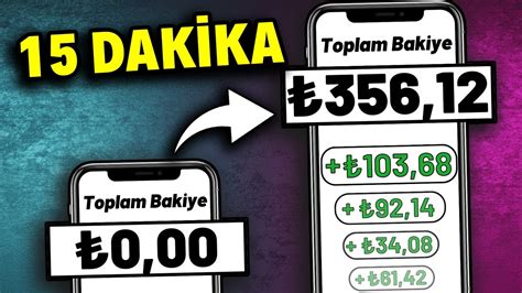 15 DAKİKADA 0 TL DEN 350 TL PARA KAZANMA İnternetten Para Kazanma