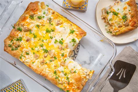 Sausage & Cream Cheese Breakfast Casserole | Golden Truffle