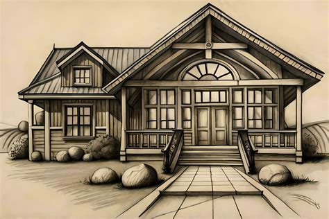 Pencil Sketch House Building 23218570 Stock Photo At Vecteezy