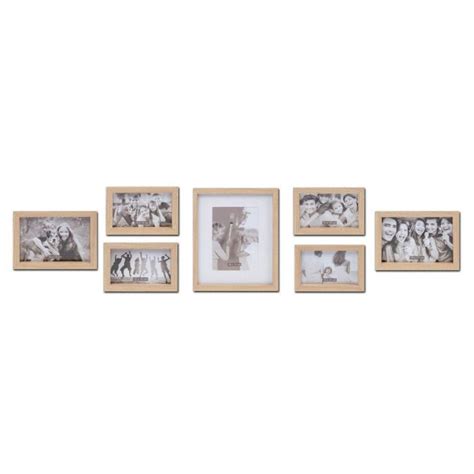 7 Piece Photo Frame Set Hedon Green Print