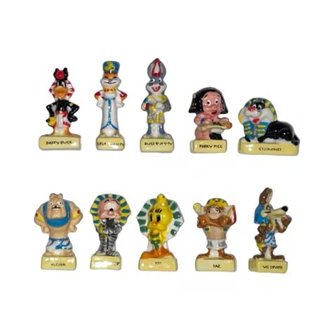 SÉRIE COMPLÈTE DE 10 fèves Looney Tunes pharaoniques 2023 EUR 16 64