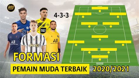 FORMASI PEMAIN MUDA TERBAIK 2020 2021 MBAPPE DELIGT DONARUMMA