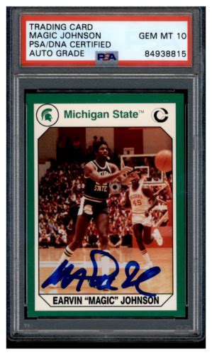 Collegiate Collection Psa Dna Signed Magic Johnson Psa Auto