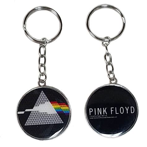 Pink Floyd Dark Side Triangle Pixels Metal Key Chain Woodstock Trading