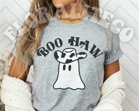 Boo Haw SVG PNG Cowboy Ghost Svg Halloween Svg Funny Etsy