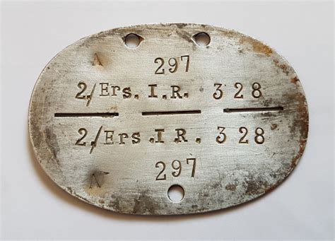 Erkennungsmarke Wehrmacht 2 Inf Ers Btl 328 Erkrath Düsseldorf