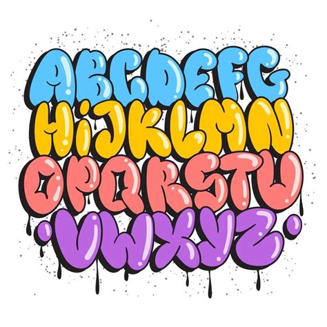 Download Alphabet Bubble Graffity Letters For Free Artofit