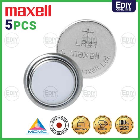 5 Pcs Maxell LR41 Alkaline Battery Bateri Alkali Shopee Malaysia