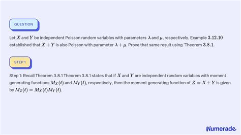 Solved Let X And Y Be Independent Poisson Random Variables With