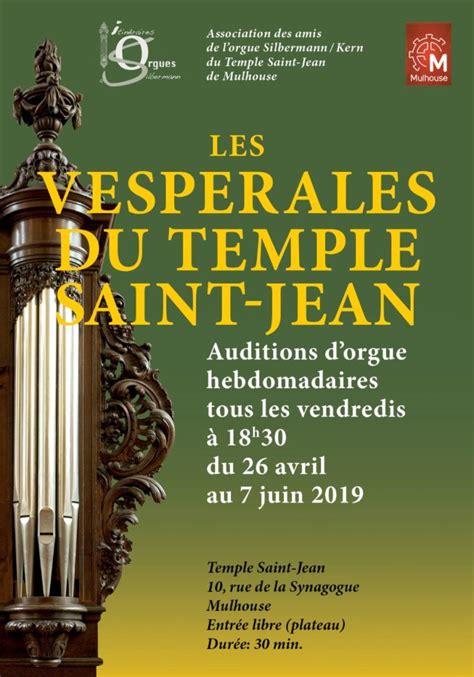 Temple Saint Jean Mulhouse Itin Raires Des Orgues Silbermann