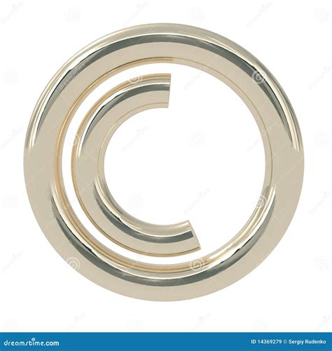 Copyright Symbol Isolated On White Stock Illustration - Image: 14369279