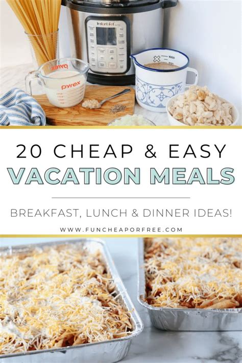 Easy Vacation Meals Travel Food Tips Fun Cheap Or Free Vacation