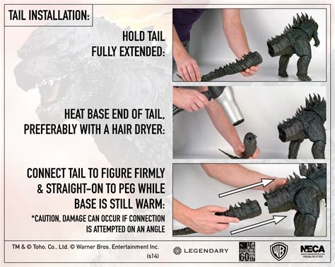 Godzilla 24″ Head-to-Tail Figure: New Tail Assembly Instruction Sheet ...