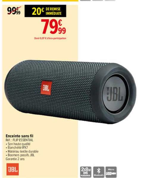 Promo Enceinte Sans Fil Jbl Chez Carrefour Icatalogue Fr