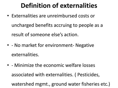 Economics Of Externalities And Pollution Abatement Ppt