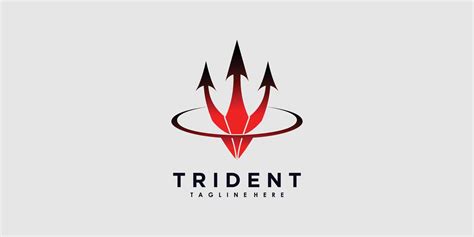 Trident Logo Design Vector With Illustration Creative Concept 12722656