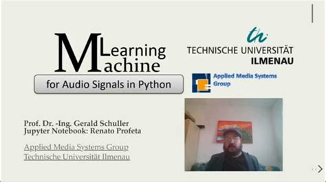 Machine Learning For Audio Signals In Python Full Course Ilmenau