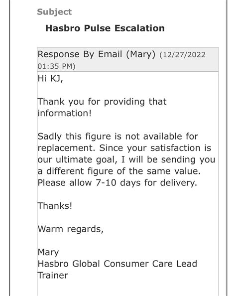 Hasbro's Response to swollen eye Cyclops. What are the odds I get