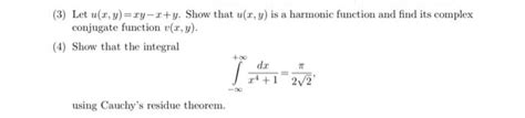 Solved Let U X Y Xyx Y Show That U X Y Is A Harmonic Chegg